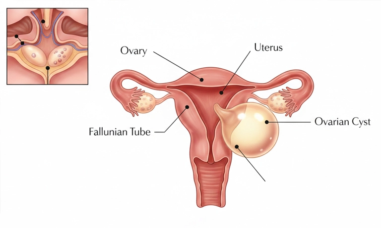 علائم کیست تخمدان