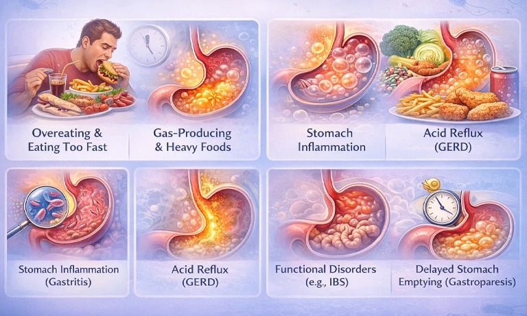 علت ورم معده شدید