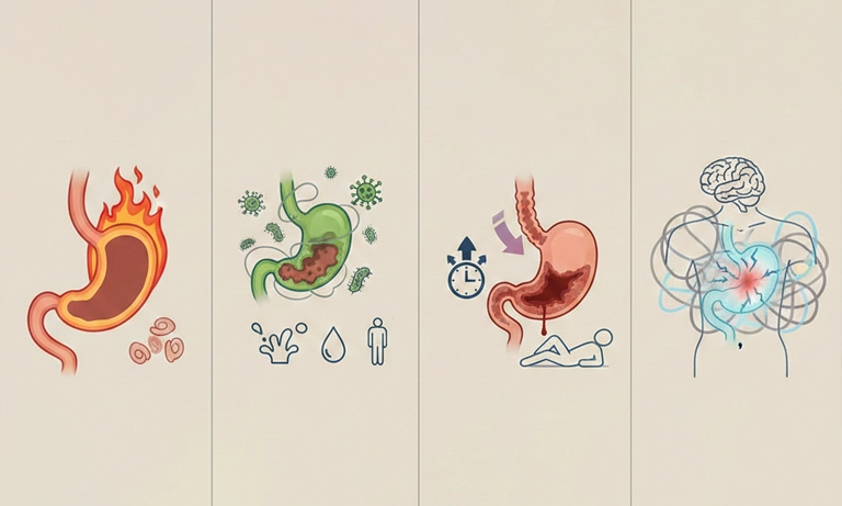 علت های شایع معده درد