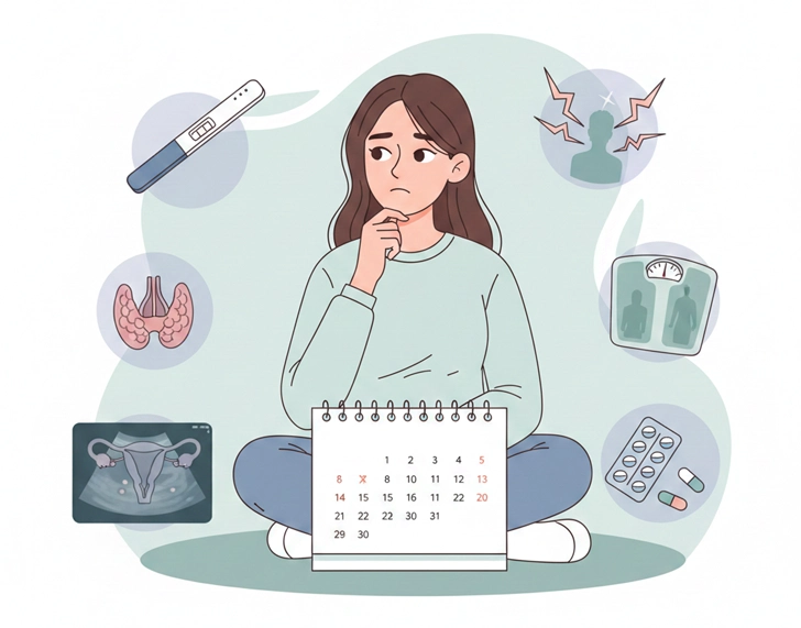 6 علت پریود نشدن