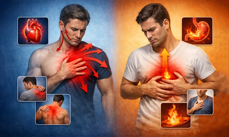 تفاوت درد قلب و معده 