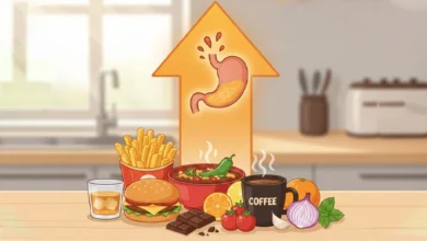 چه چیزهایی اسید معده را زیاد می‌کند؟