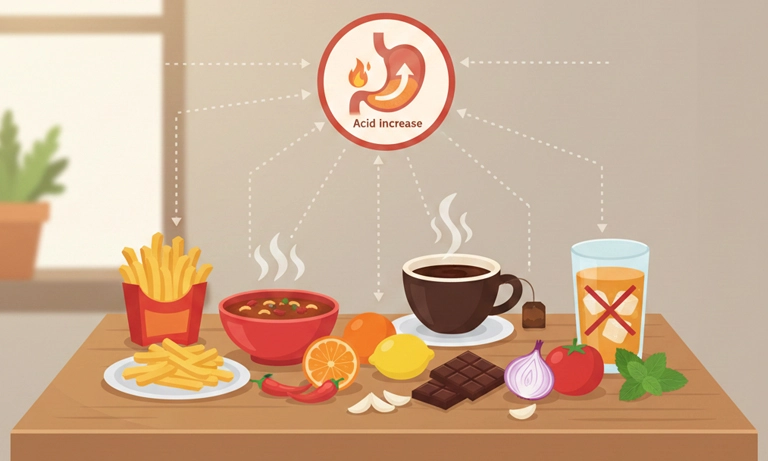 رژیم غذایی برای اسید معده