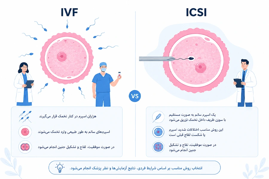 فرق IVF با IcsI چیست