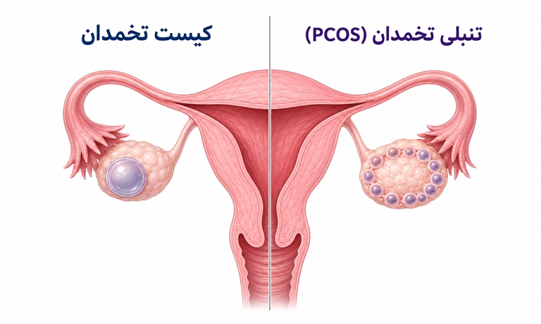 تفاوت کیست تخمدان و تنبلی تخمدان | کدام خطرناک تر است؟