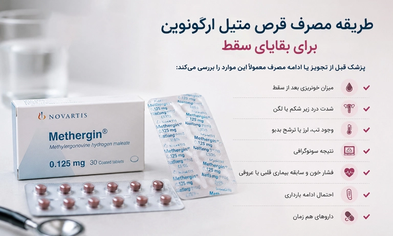 طریقه مصرف قرص متیل ارگونوین