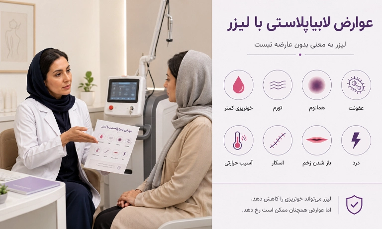 عوارض لابیا با لیزر