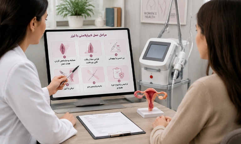 مراحل عمل لابیاپلاستی با لیزر