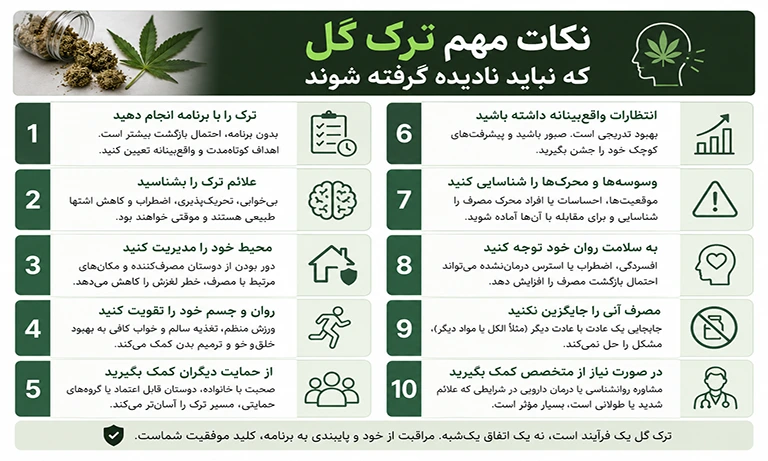نکات مهم ترک گل