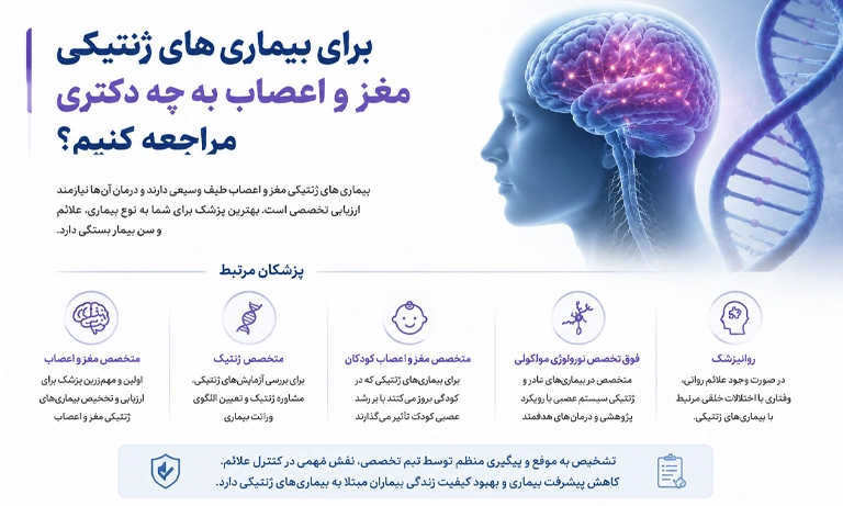 برای بیماری های ژنتیکی مغز و اعصاب به چه دکتری مراجعه کنیم؟