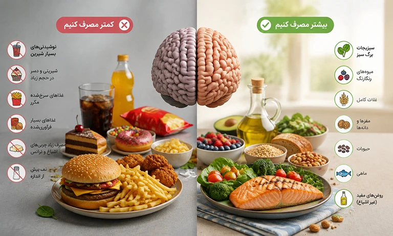 چه غذاهایی را برای سلامت مغز بهتر است کمتر مصرف کنیم؟
