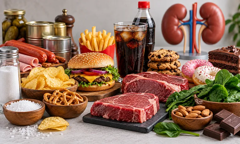 غذاهای مضر برای سنگ کلیه