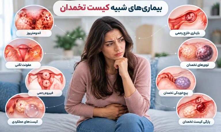 بیماری های شبیه کیست تخمدان